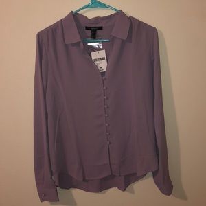 Purple Button up Blouse